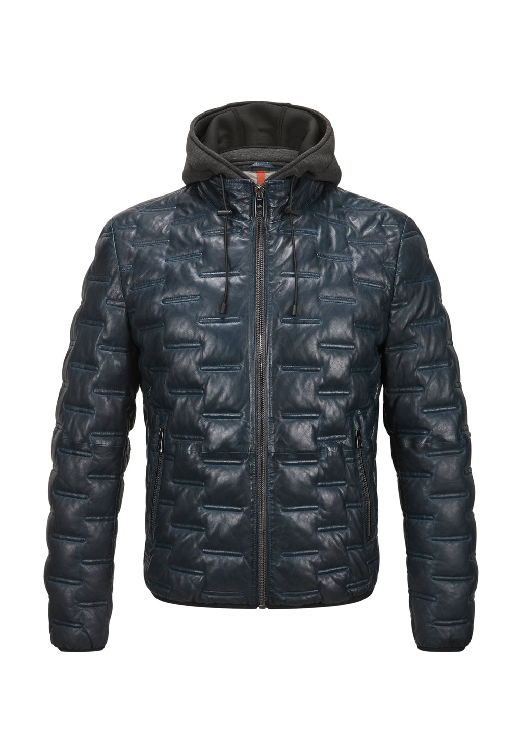 Milestone Alonso Dark Navy leren jack heren