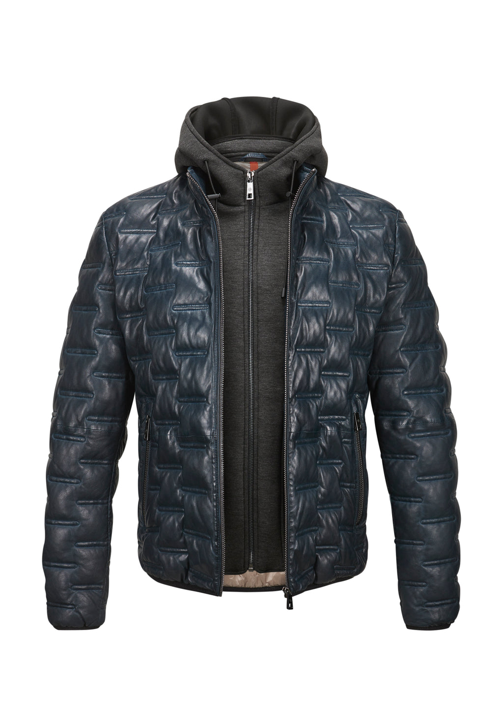 Milestone Alonso Dark Navy leren jack heren