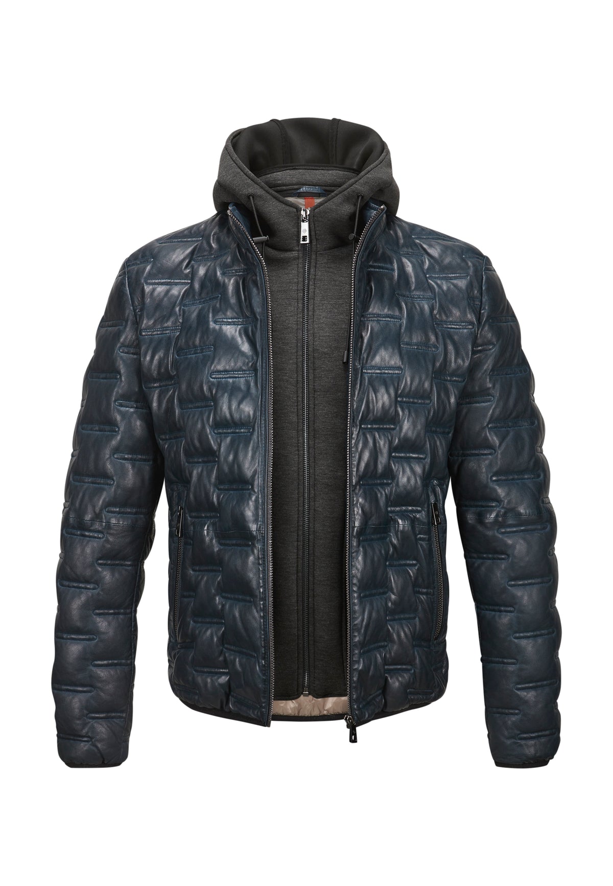 Milestone Alonso Dark Navy leren jack heren