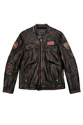 Redskins Enfield leren jack Heren Black