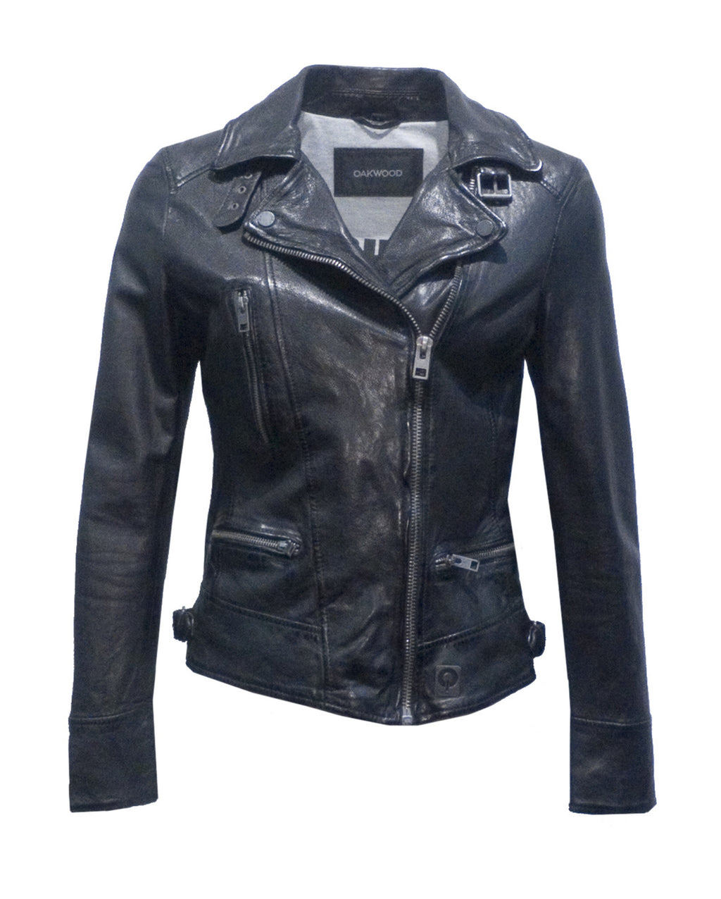 Oakwood Video Leren Bikerjack Dames Zwart - foto 1