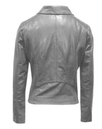 Dekkers Lia Stone Effect Leren Bikerjack Dames Zwart - foto 3