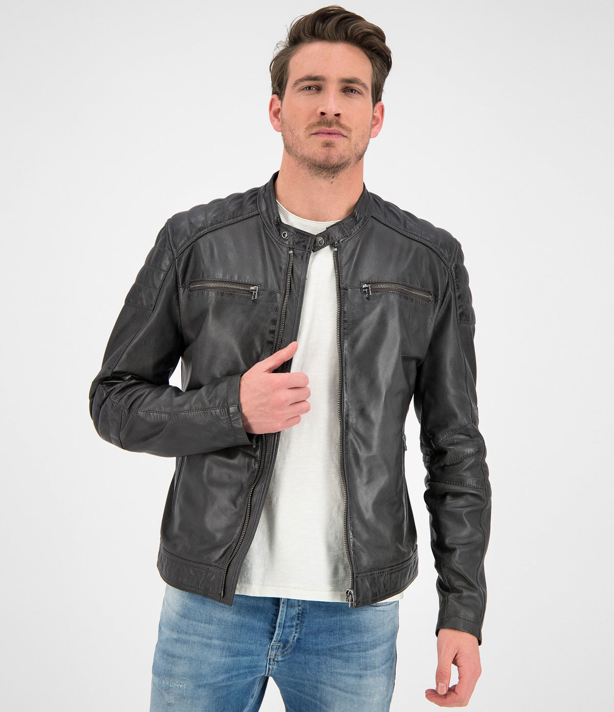 Goosecraft Leren Jack Heren Zwart - foto 8