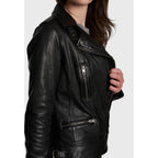 Oakwood Video Leren Bikerjack Dames Zwart - foto 7
