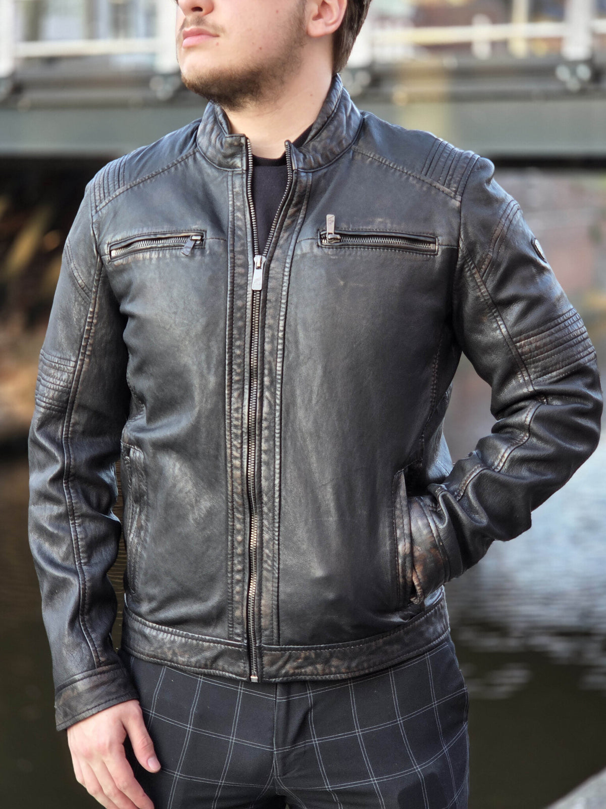 Jilani Sandford Leren Jack Heren Wit - foto 1