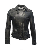 Oakwood Video Leren Bikerjack Dames Zwart - foto 2