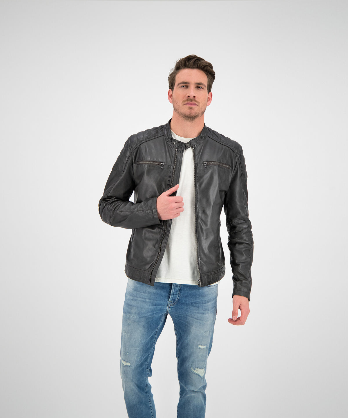 Goosecraft Leren Jack Heren Zwart - foto 7