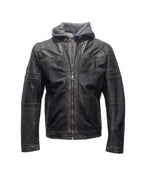 Zenon-4 Black-Beige leren jack